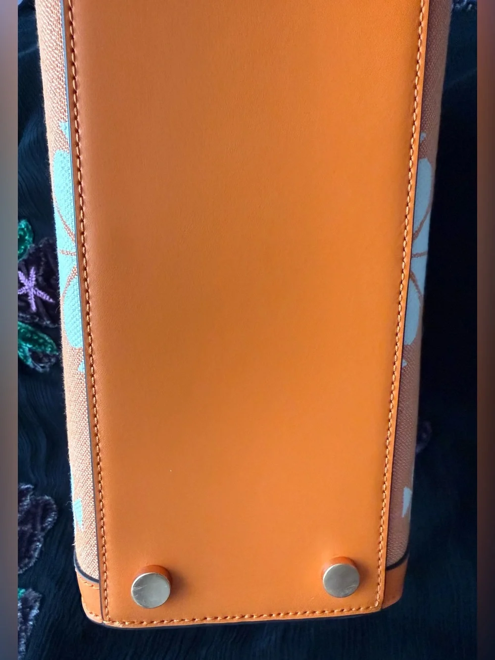Kate Spade Spade Flower Two-Tone Canvas Manhattan Small Tote Bag